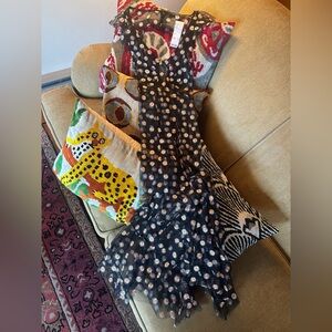 UO Black Floral Sheer Maxi Dress XS